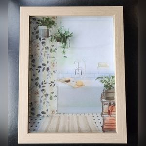 🦋 NWOT Bathroom Framed Picture Decor